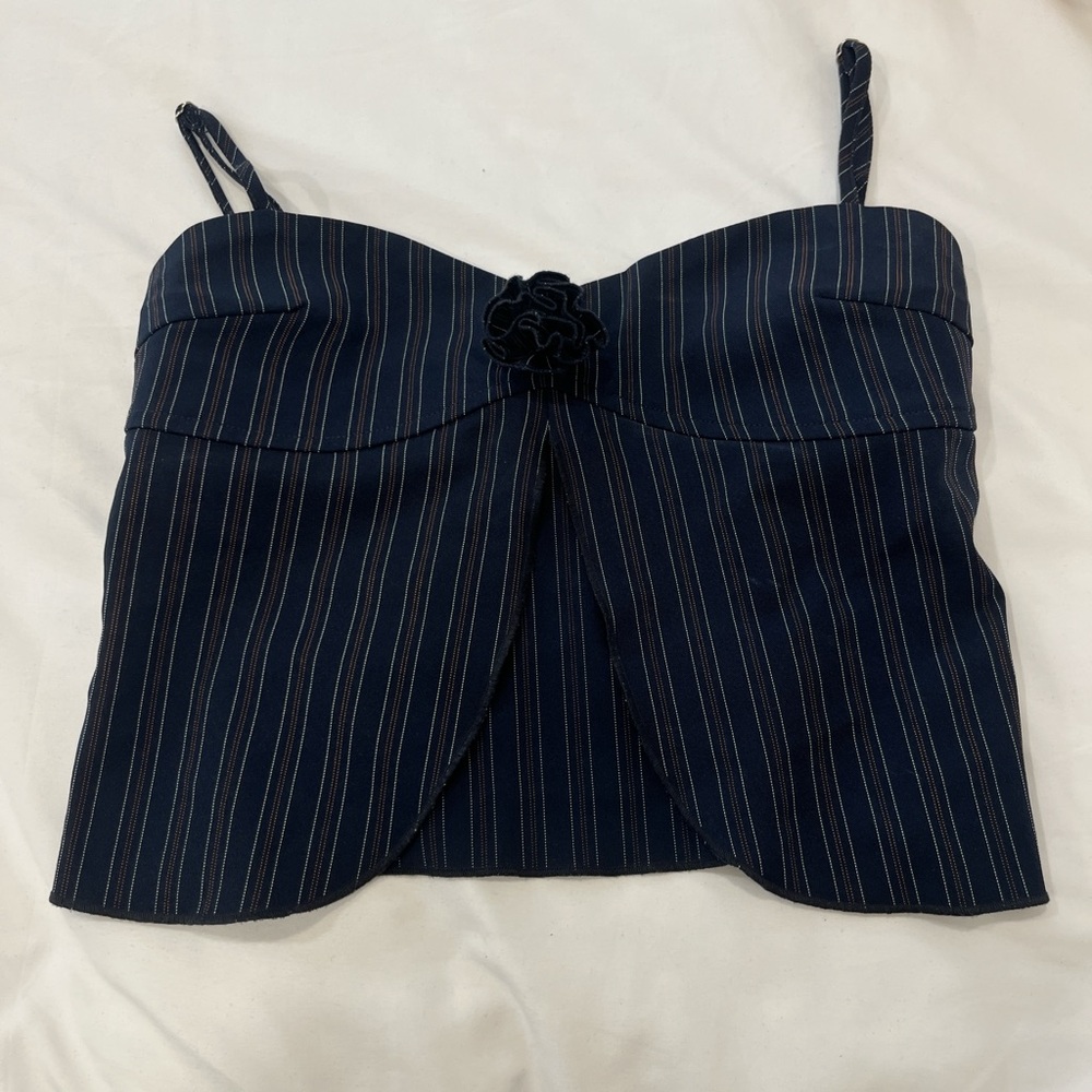 Striped Navy Blue Top